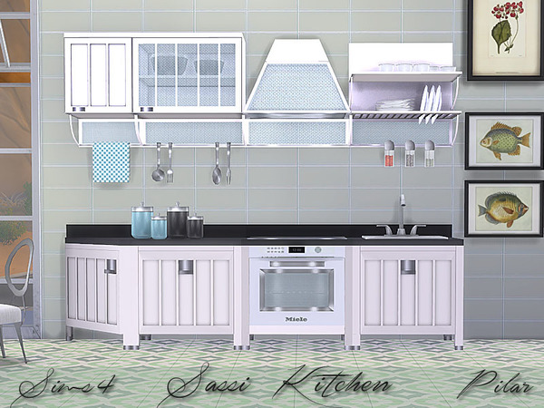 Sims 4 Kitchen Sassi by Pilar at TSR