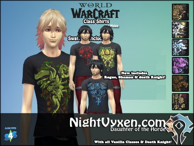 Sims 4 World of Warcraft Shirts for male by Nightvyxen at SimsWorkshop