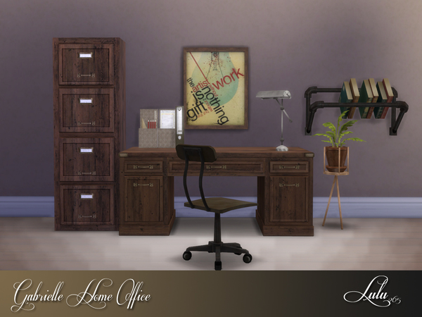 Sims 4 Gabrielle Office by Lulu265 at TSR