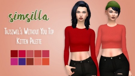 Tajsiwel’s Without You Top Recolor by simsilla at SimsWorkshop