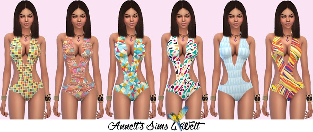 Sims 4 Summer swimsuits at Annett’s Sims 4 Welt