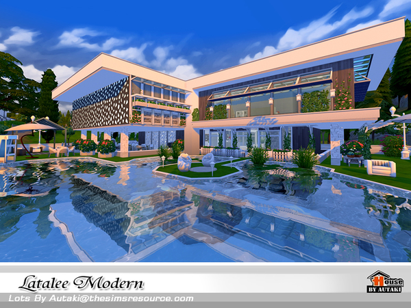 Sims 4 Latalee Modern house by autaki at TSR
