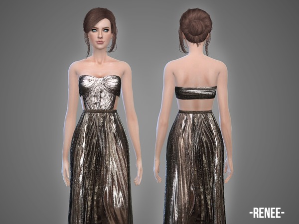 Sims 4 Renee gown by April at TSR