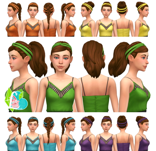 Sims 4 Dancer Hairs (No Bangs & Side Bangs) at SimLaughLove