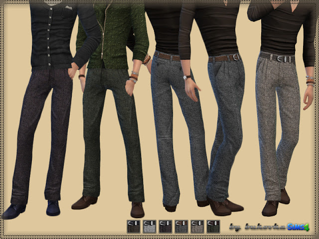 Sims 4 English Tweed Pants at Bukovka