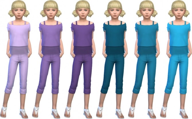 Sims 4 Boys and Girls Tops and Pants by deelitefulsimmer at TSR