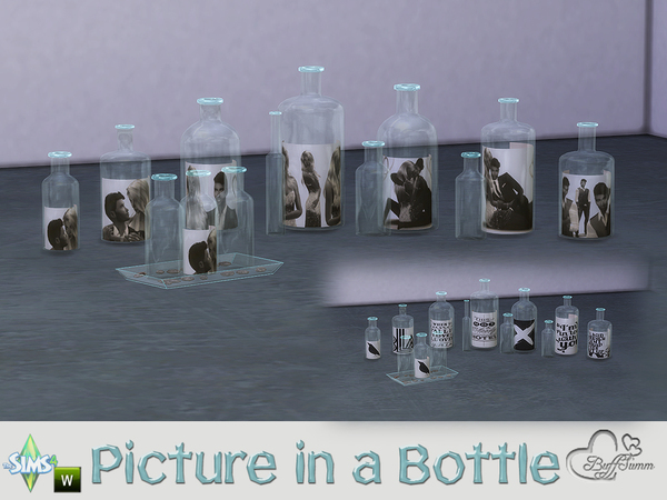Sims 4 Picture in a Bottle by BuffSumm at TSR