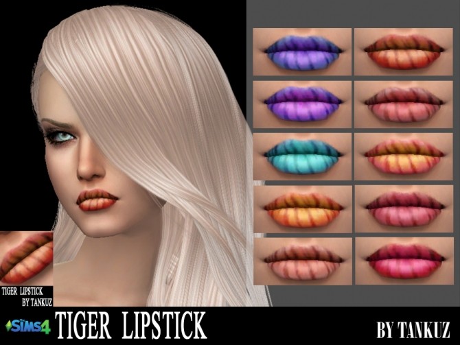 Sims 4 Tiger Lipstick at Tankuz Sims4