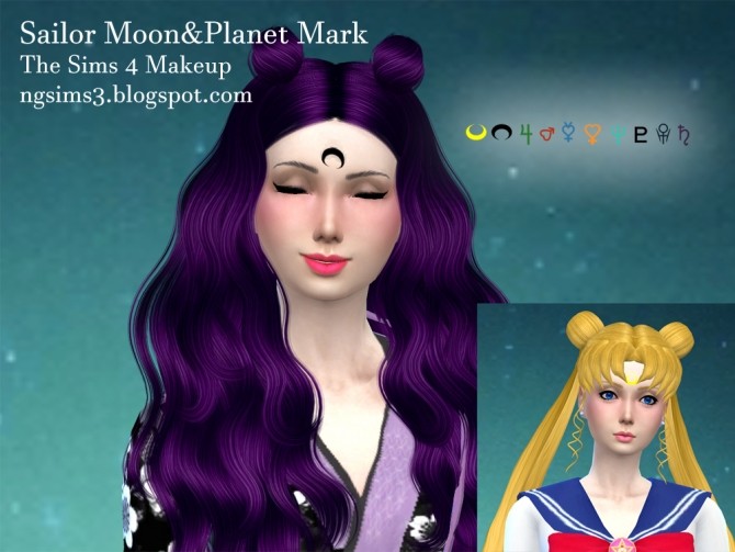 Sims 4 Sailor Moon&Planet Mark at NG Sims3