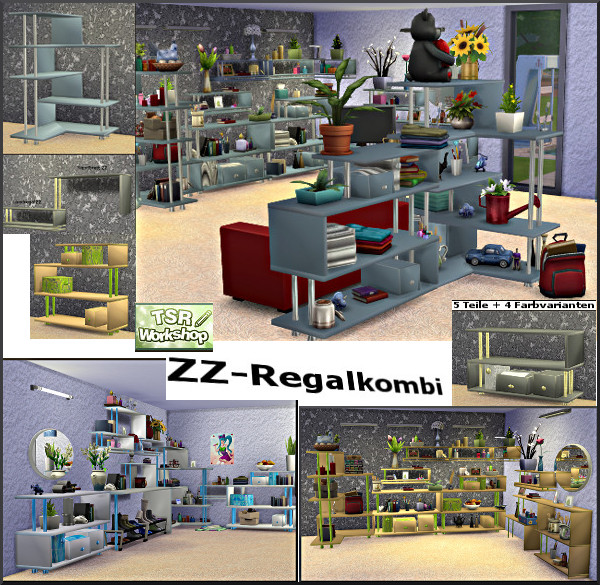Sims 4 Regal system ZZ by Christine1000 at Sims Marktplatz