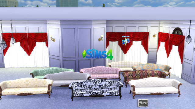 Sims 4 DAMASCADO sofa, coffeetable and lamp at El Taller de Mane