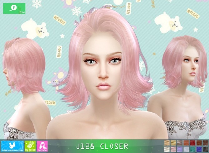 Sims 4 J128 Closer hair (FREE) at Newsea Sims 4