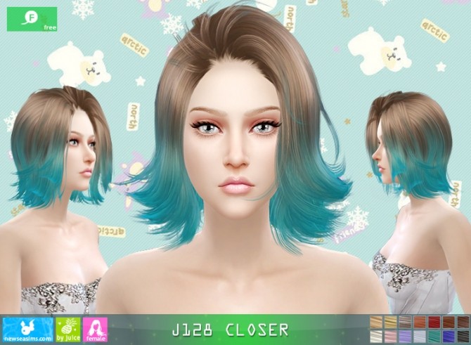 Sims 4 J128 Closer hair (FREE) at Newsea Sims 4