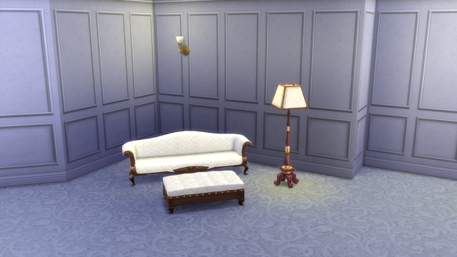 Sims 4 DAMASCADO sofa, coffeetable and lamp at El Taller de Mane