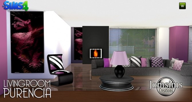 Sims 4 Purencia livingroom at Jomsims Creations