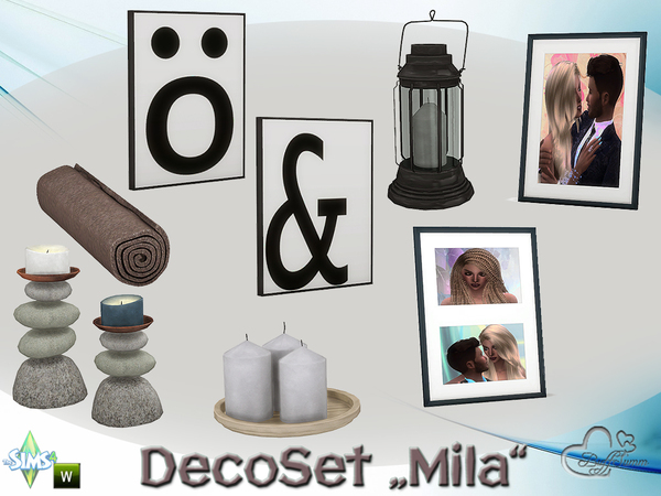 Sims 4 Mila Decor Set by BuffSumm at TSR