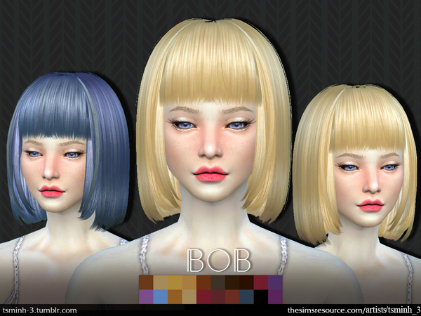 Sims 4 BOB Hair 1 by tsminh 3 at TSR