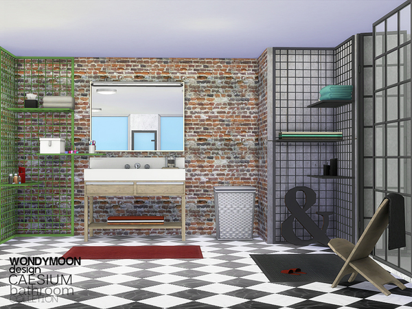 Sims 4 Caesium Bathroom by wondymoon at TSR