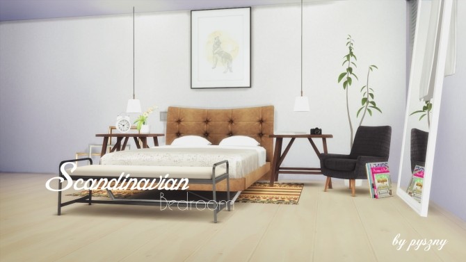 Sims 4 Scandinavian Bedroom at Pyszny Design