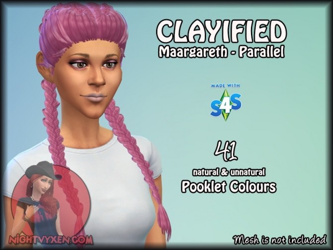 Sims 4 Clayified Maargareth’s Parallel Hair by Nightvyxen at SimsWorkshop