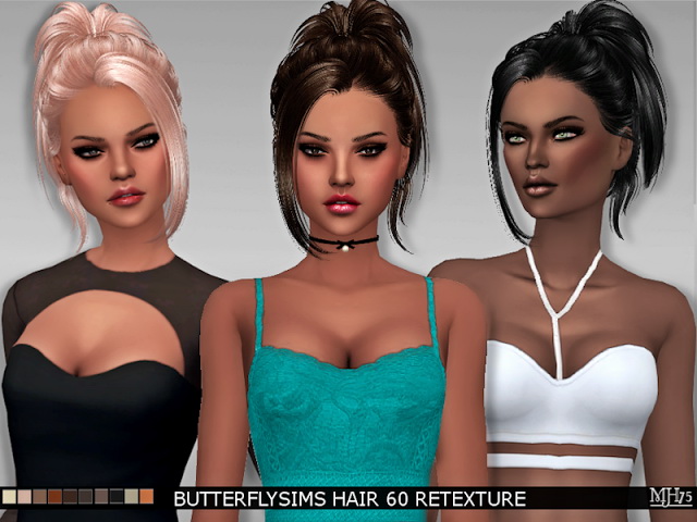 Sims 4 Butterflysims Hair 60 Retexture by Margeh75 at Sims Addictions