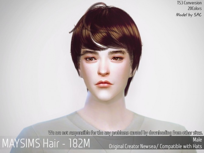 Sims 4 Hair 182M (Newsea) at May Sims
