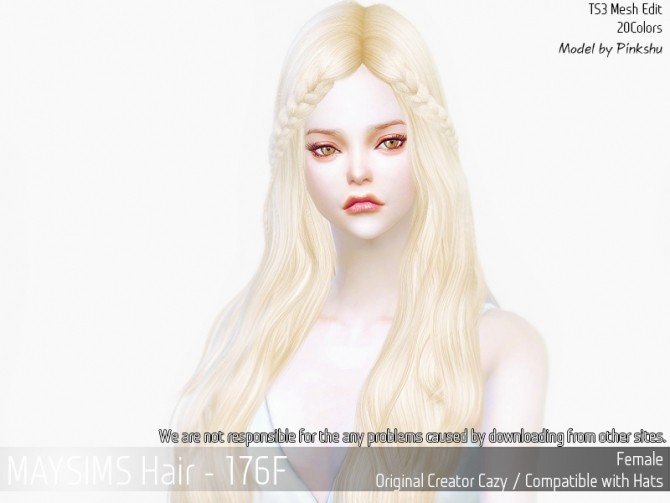 Sims 4 Hair 176F (Cazy) at May Sims