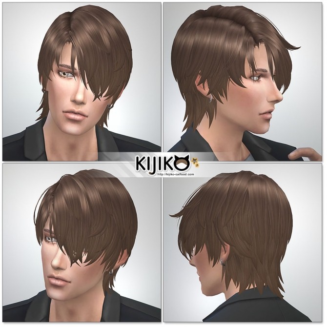Sims 4 Gloomy Bangs hair for male at Kijiko
