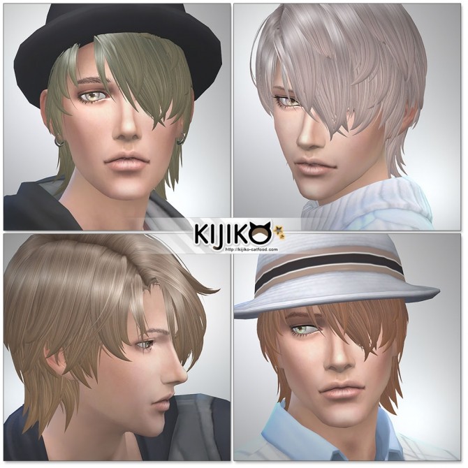 Sims 4 Gloomy Bangs hair for male at Kijiko