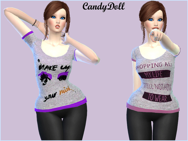 Sims 4 CandyDoll Fashion Tees by DivaDelic06 at TSR