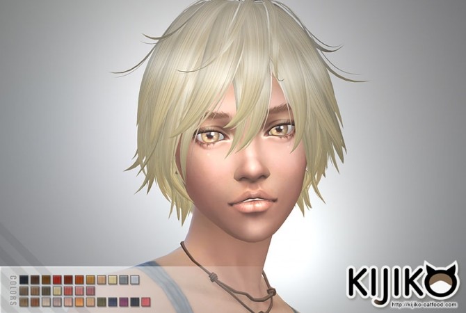 Sims 4 Shaggy Hair long version edited for female at Kijiko