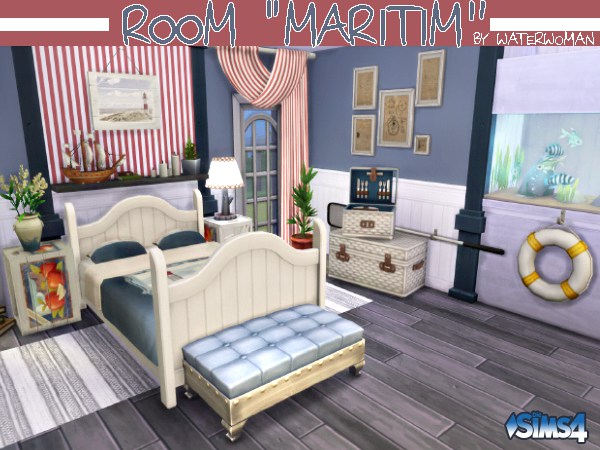 Sims 4 Maritim room by Waterwoman at Akisima