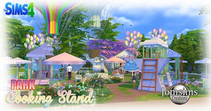 Sims 4 Cooking Stand Park at Jomsims Creations
