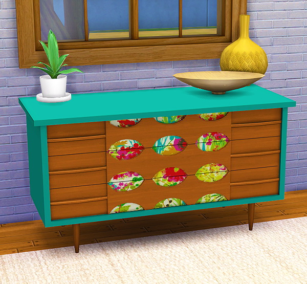 Sims 4 Colorfloral dresser recolors at 4 Prez Sims4
