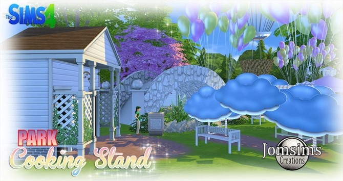 Sims 4 Cooking Stand Park at Jomsims Creations