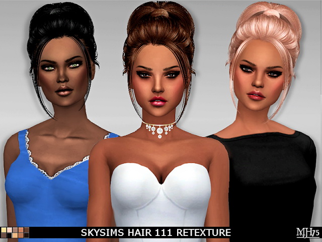 Sims 4 Skysims Hair 111 Retexture by Margeh75 at Sims Addictions