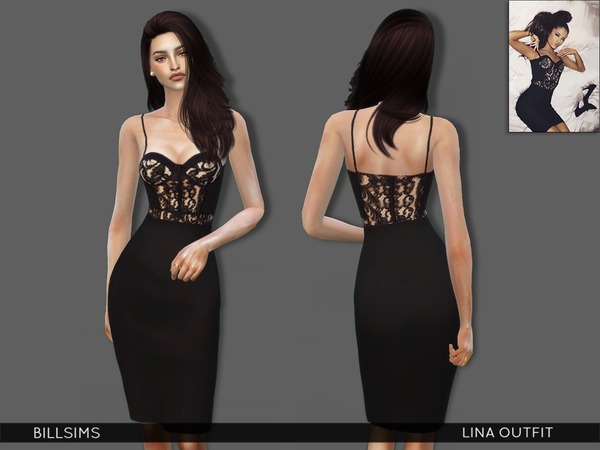 Sims 4 Lina Outfit by Bill Sims at TSR