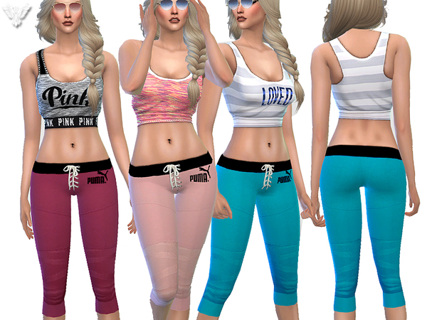 Sims 4 PZC Mesh Sweat Pants by Pinkzombiecupcakes at TSR