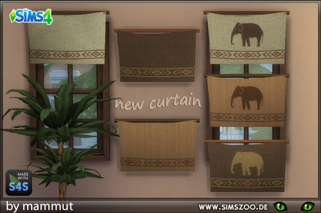 Sims 4 Africa curtains by mammut at Blacky’s Sims Zoo