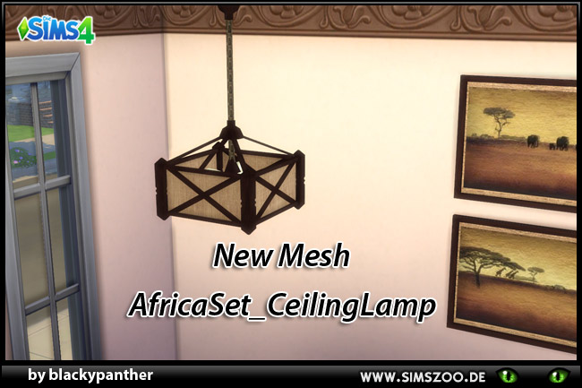 Sims 4 Africa Set Ceiling Lamp by blackypanther at Blacky’s Sims Zoo