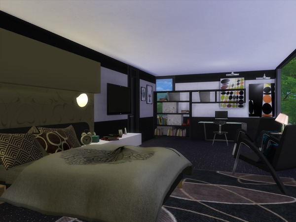 Sims 4 Omega Modern house by satriagama at TSR
