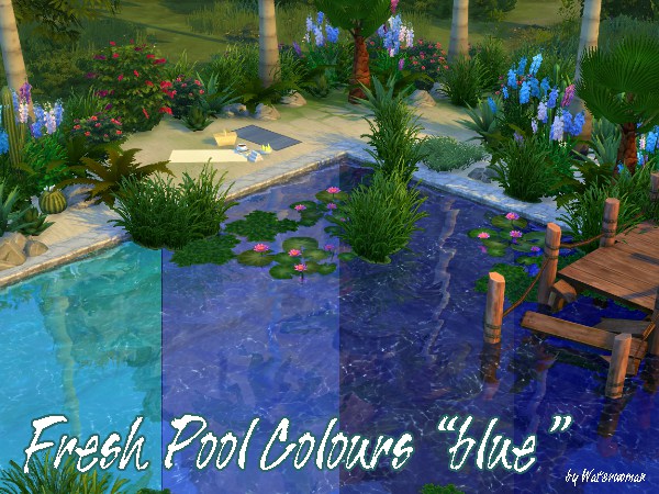 Sims 4 Fresh Pool Colours bleo by Waterwoman at Akisima