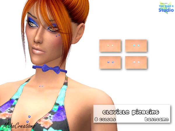 Sims 4 Clavicle Piercing by MahoCreations at TSR