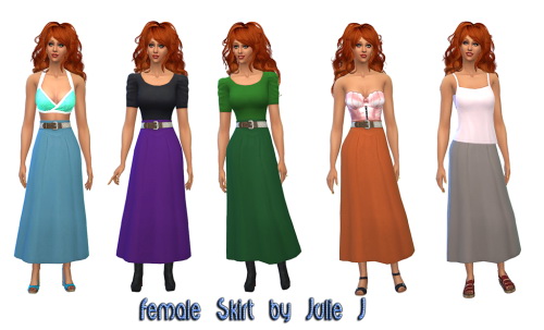 Sims 4 High Waist Belted Skirt at Julietoon – Julie J