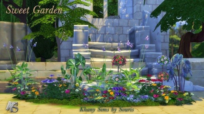 Sims 4 Sweet Garden flowers by Souris at Khany Sims