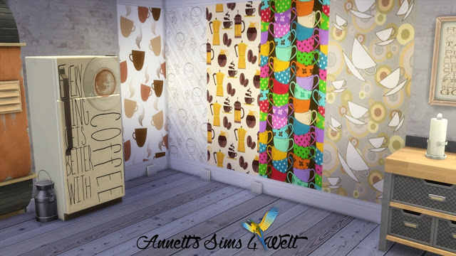 Sims 4 Kitchen Wallpapers Part 1 + Part 2 at Annett’s Sims 4 Welt