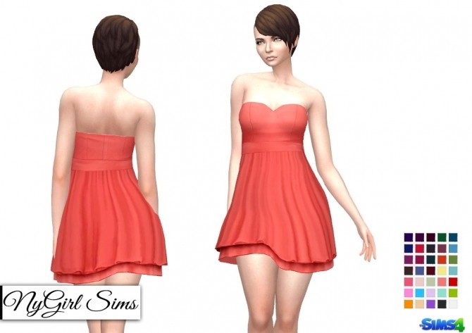 Sims 4 Layered Sweetheart Sundress at NyGirl Sims
