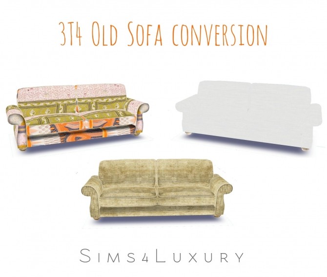 Sims 4 3T4 Old Sofa conversion at Sims4 Luxury