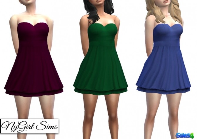 Sims 4 Layered Sweetheart Sundress at NyGirl Sims
