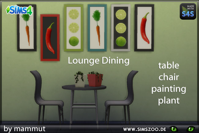 Sims 4 Lounge dining by mammut at Blacky’s Sims Zoo